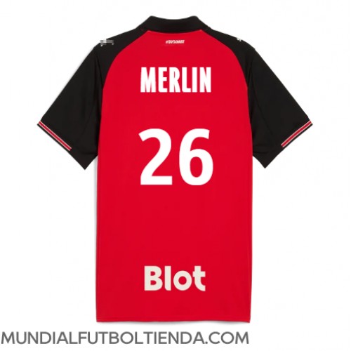 Camiseta Stade Rennais Quentin Merlin #26 Primera Equipación Replica 2025-26 mangas cortas Camiseta Stade Rennais Quentin Merlin #26 Primera Equipación Replica 2025-26 mangas cortas